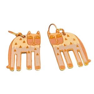 Vintage Laurel Burch cat earrings